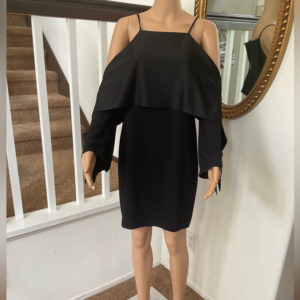 Trina Turk cold should black sheath dress size 4